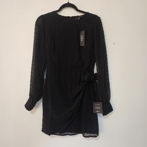 Lulu's Black Textured Women's Dress